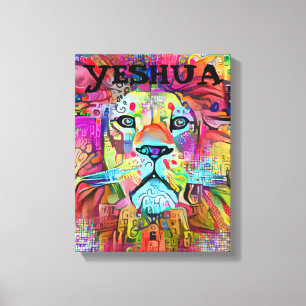 YESHUA LION OF JUDAH CHRISTELIJK ART CANVAS AFDRUK