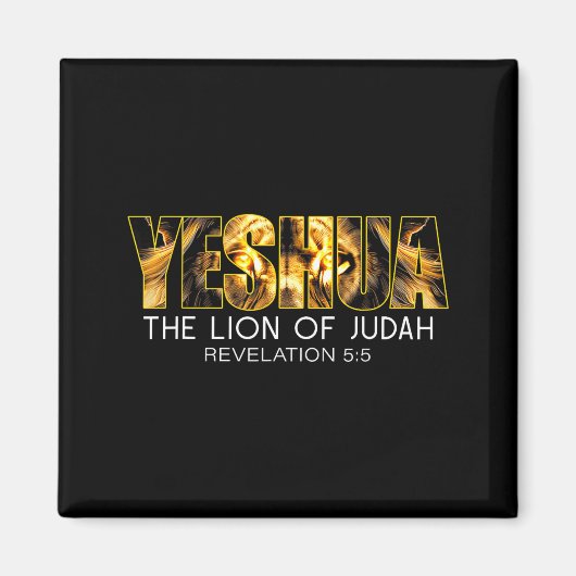 Yeshua Lion Of Judah Jesus Religious Christian Rev Magneet (Voorkant)