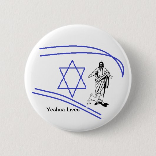 Yeshua Lives Ronde Button 5,7 Cm (Voorkant)