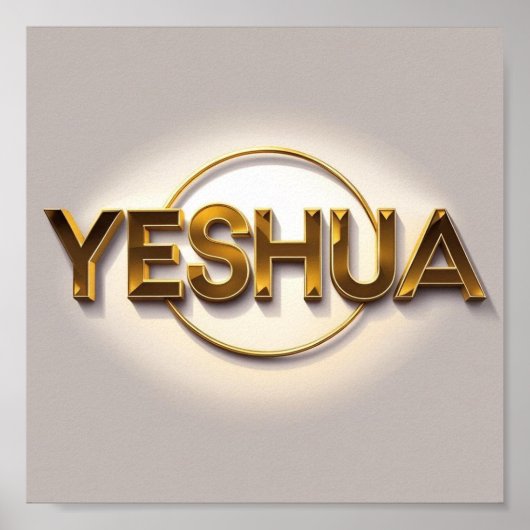 Yeshua Matte Poster Naam van het ontwerp van Jesus (Voorkant)