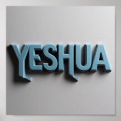Yeshua Matte Poster Print | Hebreeuws AI-ontwerp (Voorkant)