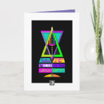 Yeshua Menorah Kaart<br><div class="desc">Yeshua uitroepen tot Licht van de Wereld is deze zeer kleurrijke menora binnen een veelkleurige Magen David. Interieur is omzoomd en gecoördineerd voor uw schrijfplezier. ~ Karyn</div>