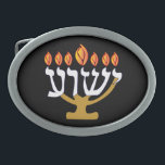 Yeshua Menorah Oval Gesp<br><div class="desc">Ik heb deze Jesjoea Menora gemaakt omdat Jesjoea,  (Jezus) het Licht van de wereld is. Het is een geweldige manier om je geloof met anderen te delen.</div>