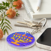 Yeshua Menorah Sleutelhanger (Voorkant Rechts)