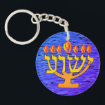 Yeshua Menorah Sleutelhanger<br><div class="desc">Deze Yeshua Menorah sleutelhanger werd op verzoek gemaakt. Maakt een geweldig gespreksartikel voor degenen die graag hun geloof met anderen delen.</div>