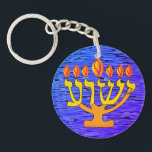 Yeshua Menorah Sleutelhanger<br><div class="desc">Deze Yeshua Menorah sleutelhanger werd op verzoek gemaakt. Maakt een geweldig gespreksartikel voor degenen die graag hun geloof met anderen delen.</div>