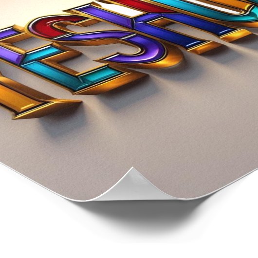 Yeshua Poster Print | AI design Matte Wall Art (Hoek)