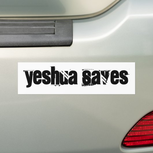 Yeshua Saves Bumpersticker (Op auto)