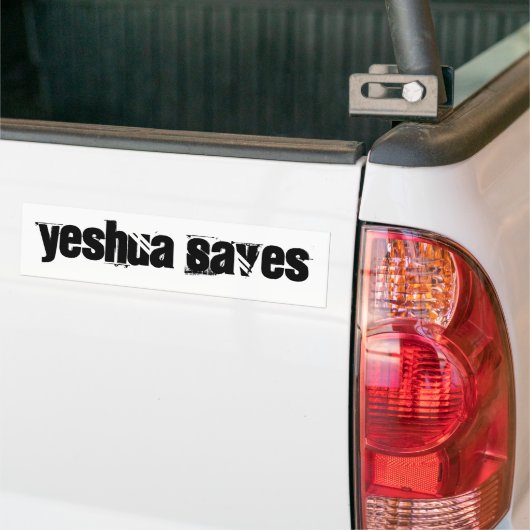 Yeshua Saves Bumpersticker (Op Truck)