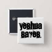 Yeshua Saves Button (Voorkant /achterkant)