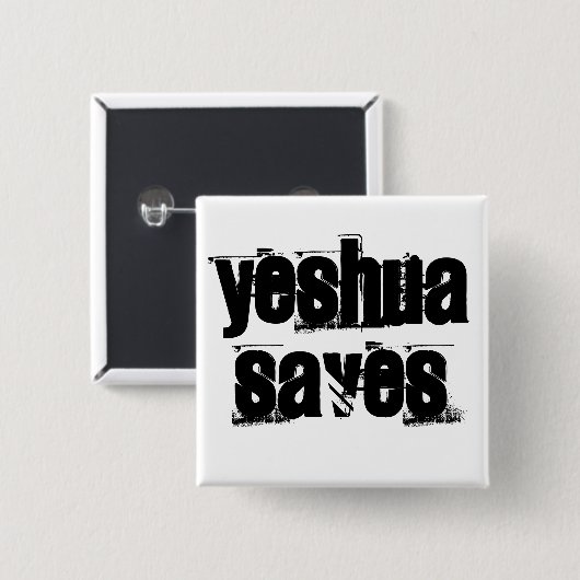 Yeshua Saves Button (Voorkant /achterkant)