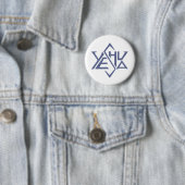 Yeshua Star Tetrahedron van David Ronde Button 5,7 Cm (In situ)