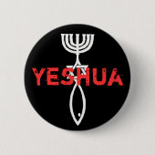 Yeshua-toets Ronde Button 5,7 Cm (Voorkant)