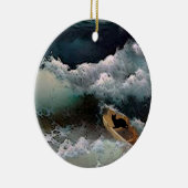 Yeshua's kat: Storm Waves Keramisch Ornament (Rechts)