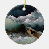 Yeshua's kat: Storm Waves Keramisch Ornament (Voorkant)