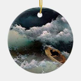 Yeshua's kat: Storm Waves Keramisch Ornament