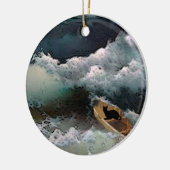 Yeshua's kat: Storm Waves Keramisch Ornament (Links)