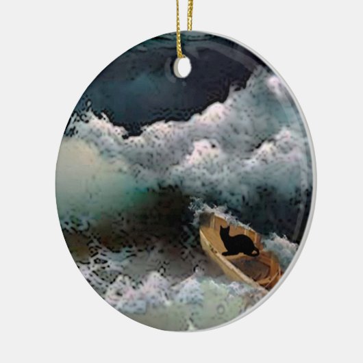 Yeshua's kat: Storm Waves Keramisch Ornament (Links)