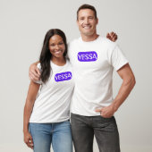 Yessa Logo White Blue Geordie Slang T-shirt (Unisex)