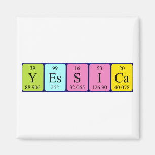 Yessica periodiek table name magnet