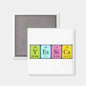 Yessica periodiek table name magnet (Voorkant / Achterkant)