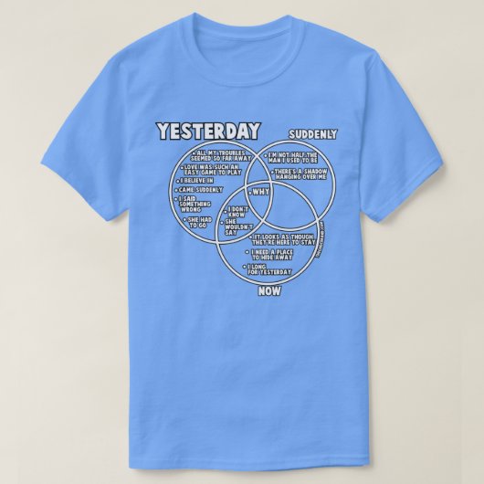 Yesterday in set theory t-shirt (Design voorkant)