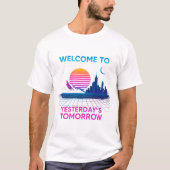 Yesterday's Tomorrow - Retro Synthwave Design T-shirt (Voorkant)