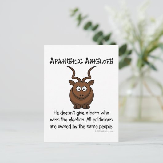 Yet another apathetic vote briefkaart (Staand voorkant)