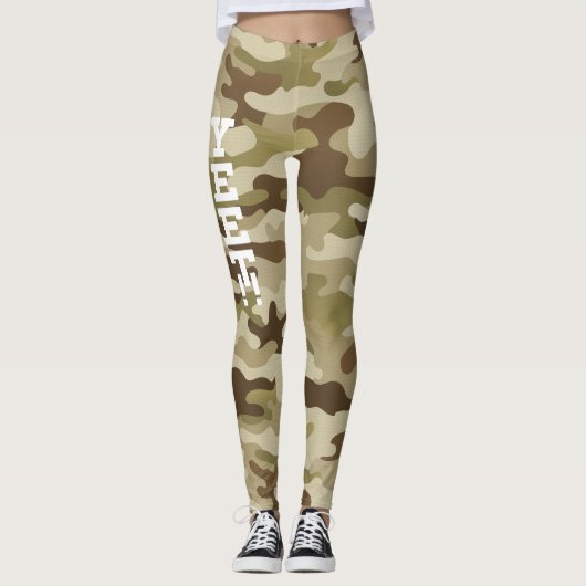 Yet Army Green Camouflage Leggings (Voorkant)