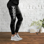 Yet Black Stealth Camouflage Leggings<br><div class="desc">Een elegant,  getextureerd verborgen camouflage patroon in zwart. Logo van Piotr Kowalczyk © First published: 05.01.2023.</div>