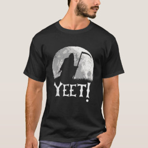 Yet Funny Cartoon Grim Reaper Scythe Halloween Sp T-shirt