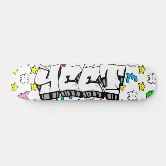 Yet Graffiti Custom Personalized Skateboard (Horizontaal)