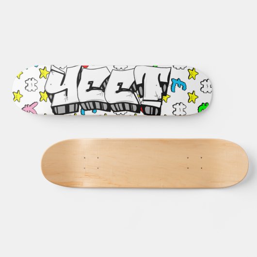 Yet Graffiti Custom Personalized Skateboard (Horizontaal)