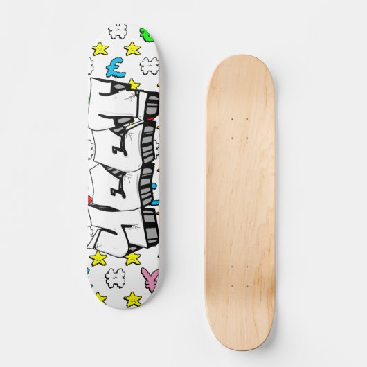 Yet Graffiti Custom Personalized Skateboard (Voorkant)