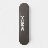 Yet Logo minimalist Dark Skateboard (Voorkant)