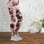 Yet Pink en Magenta Camouflage Leggings<br><div class="desc">Een elegant,  ongebruikelijk,  getextureerd camouflage patroon met cyaan en magenta als dominante kleuren. Logo van Piotr Kowalczyk © First published: 05.01.2023.</div>