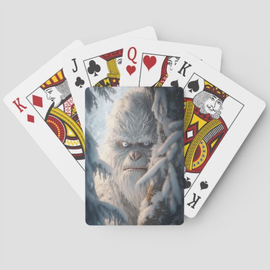 Yeti/Abominable Snow Man Nieuwigheid Pokerkaarten (Achterkant)