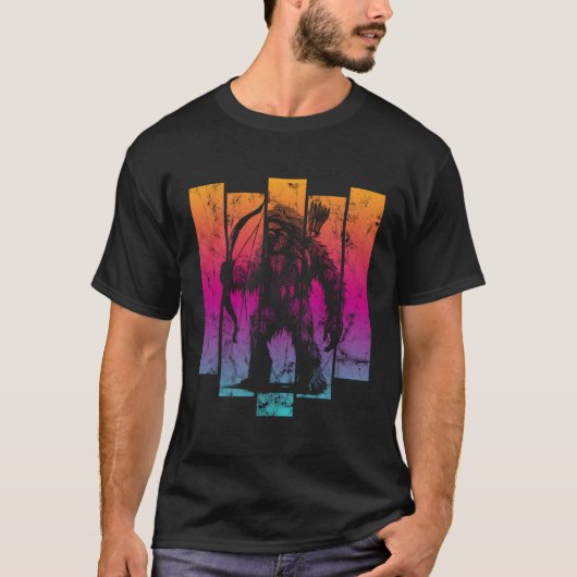 Yeti Archer Zonsondergang T-shirt (Voorkant)