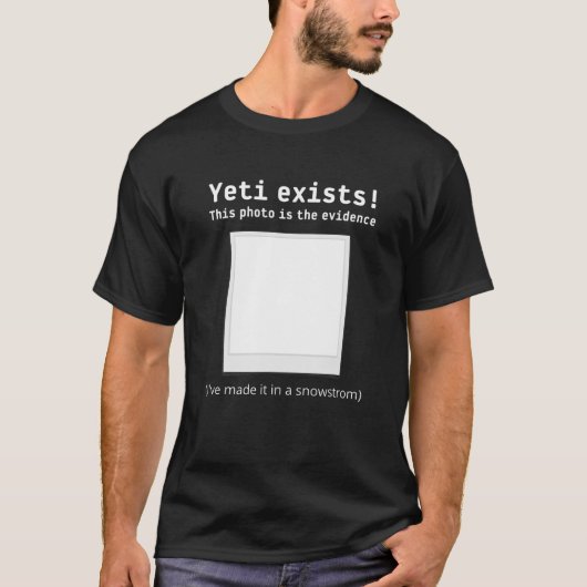 Yeti bestaat, fotobewijs, Funny Winter Mountain T-shirt (Voorkant)