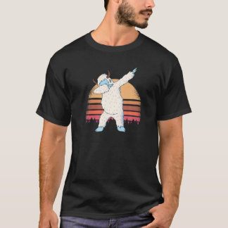 Yeti Bigfoot Sasquatch - Dabbing Retro Vintage Sun T-shirt