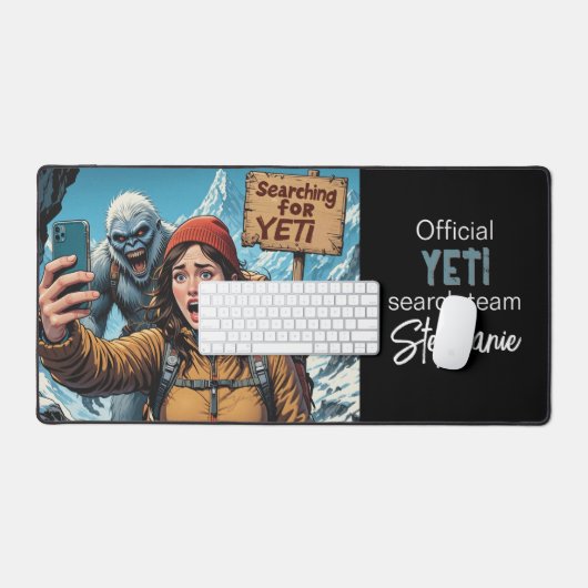 Yeti Bigfoot Sasquatch Selfie Bureaumat (Keyboard & Muis)