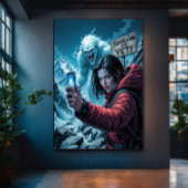 Yeti Bigfoot Sasquatch Selfie Canvas Afdruk