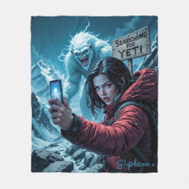 Yeti Bigfoot Sasquatch Selfie Zoekteam Fleece Deken