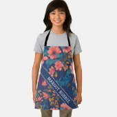 Yeti bloemige kleurrijke gepersonaliseerde patroon schort (Insitu)