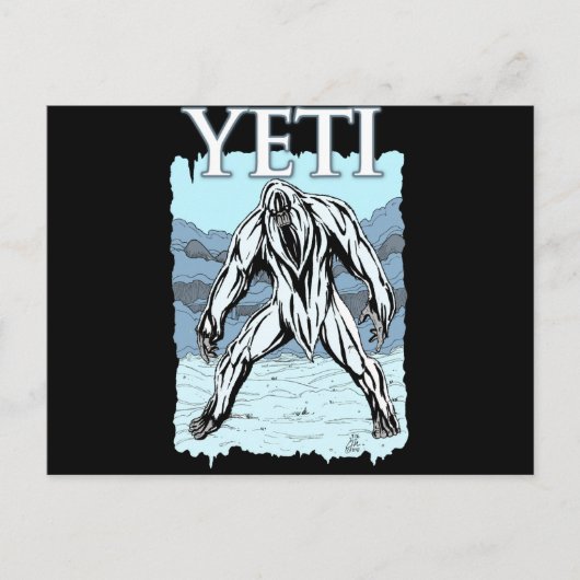 Yeti Briefkaart (Voorkant)