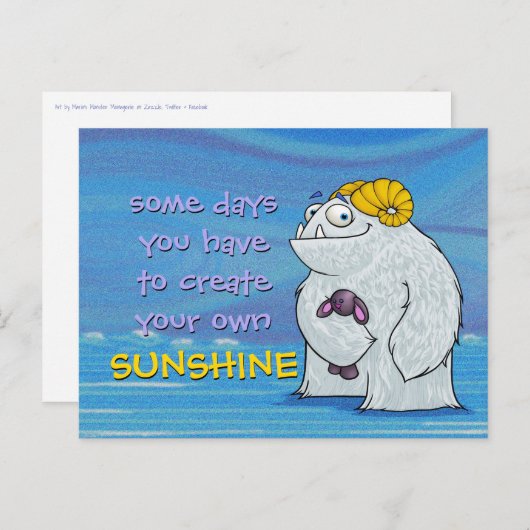 Yeti, briefkaart (Voorkant / Achterkant)