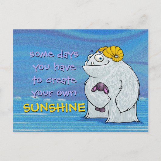 Yeti, briefkaart (Voorkant)