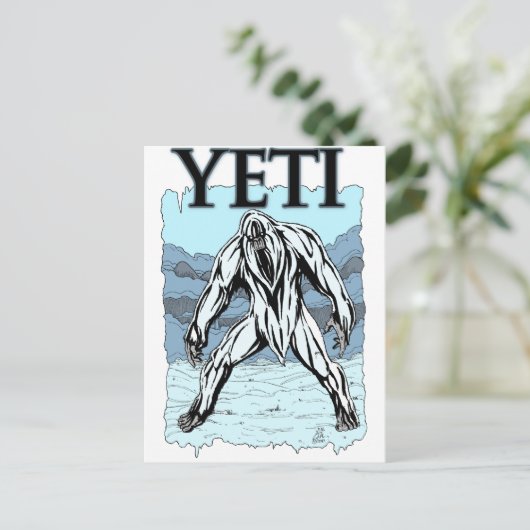 Yeti Briefkaart (Staand voorkant)
