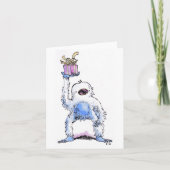Yeti Cadeau Wenskaart Kaart (Voorkant)