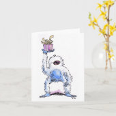 Yeti Cadeauansichtkaart Kaart (Gele Bloem)